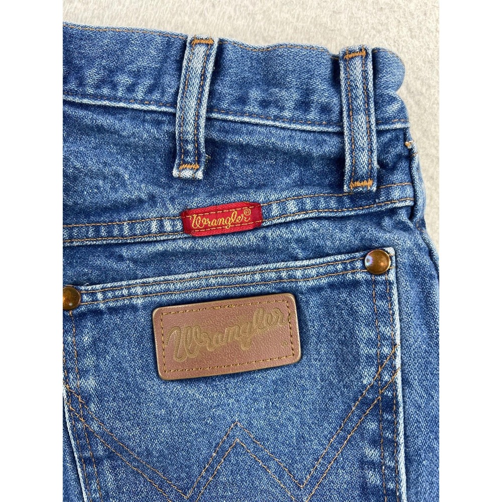 Vintage Wrangler 12MWZG Jeans Womens 7/8 26x35 Blue Cowboy Cut Straight USA‎